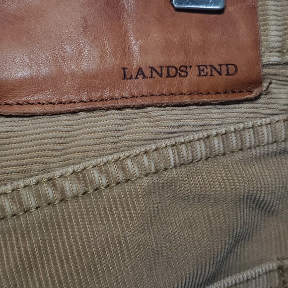 Lands' End Traditional Fit Tan Corduroy Pants - Picture 9 of 11